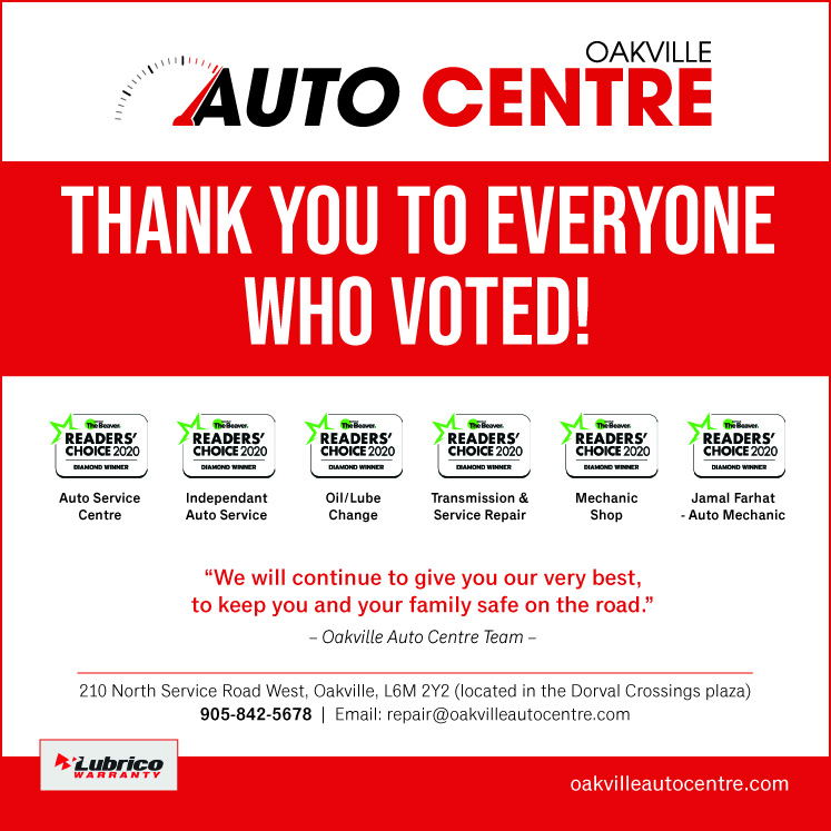 Oakville Auto Centre - 2020 Readers Choice Winners